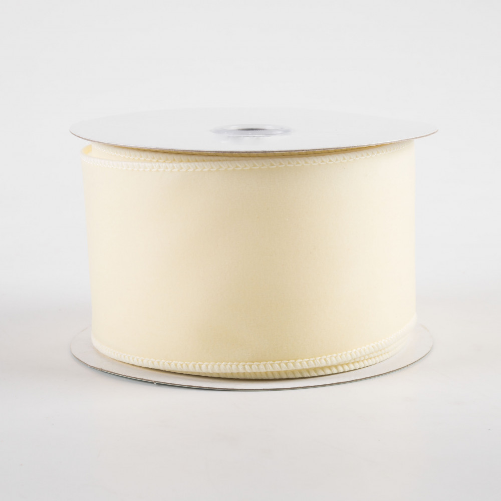 Wide Cream Ribbon | Wired Ivory Ribbon | Ivory Satin Middle Sheer Wired  Ribbon - 1 1/2in. x 10 Yds (pm4823802)