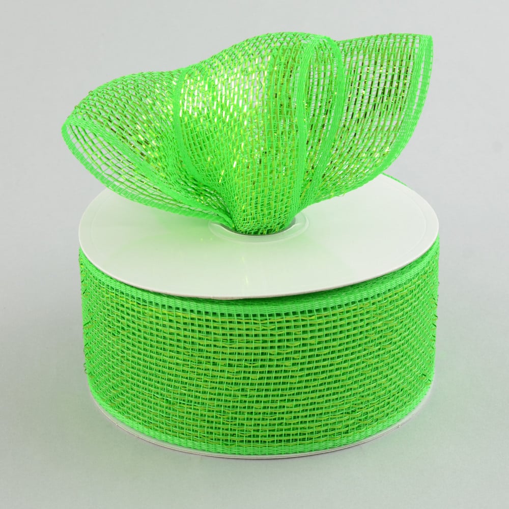 4 Poly Deco Mesh Ribbon: Metallic Emerald Green [RS200506