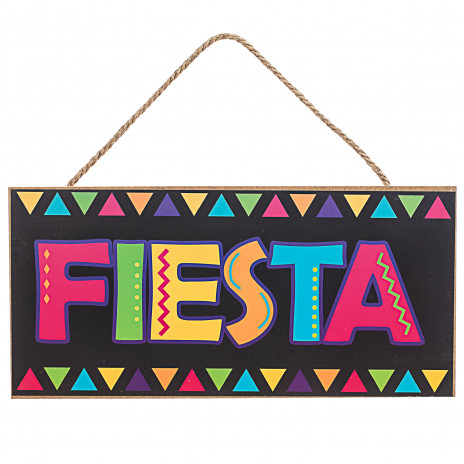  Mexican Fiesta One Letter Sign Wooden Table