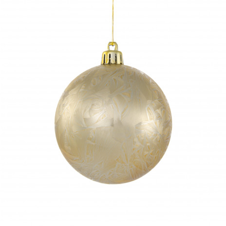 80MM Feather Smooth Metallic Ball Ornament: Light Gold [XH1017JJ ...