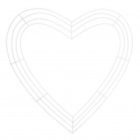 24 Work Wreath Heart Form: Metallic Red [XX743624] 
