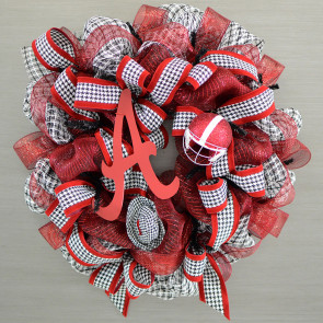 Red & White Buffalo Plaid Ribbon - 2 1/2 inch x 10 Yards, Wired Edge, 4th of July, Patriotic, Christmas Wreath