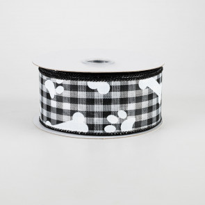 Offray 3/8x9' Gingham Check and Plaid Grosgrain Ribbon