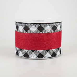 Red and White Gingham Ribbon, 5/8 x 25Yd Roll Picnic Craft Ribbon Red  Buffalo Ribbon for Crafts Hair Accessories Craft and Christmas Gift