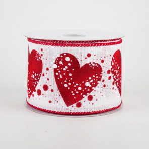 Crazy Hearts Valentine Ribbon - 2 1/2 inch Polyester Wired Ribbon – Flippin  Ribbon Crafts