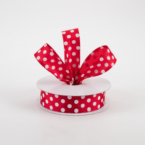 1 Red Taffeta Ribbon, wired Ribbon, Farrisilk Taffeta, Wreath RIbbon,  narrow Ribbon, Red Ribbon, Ribbon, Christmas Ribbon, Gift Wrapping
