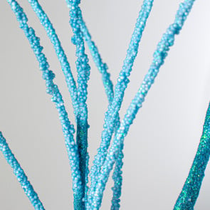 Snow sparkle glitter floral picks set of 5 – Craft Supply House